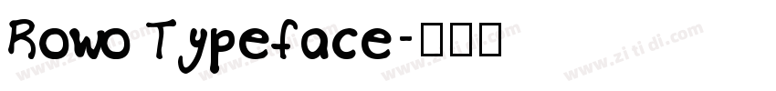 Rowo Typeface字体转换